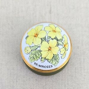 Crummles Trinket/Pill Box Yellow Primroses Made In England